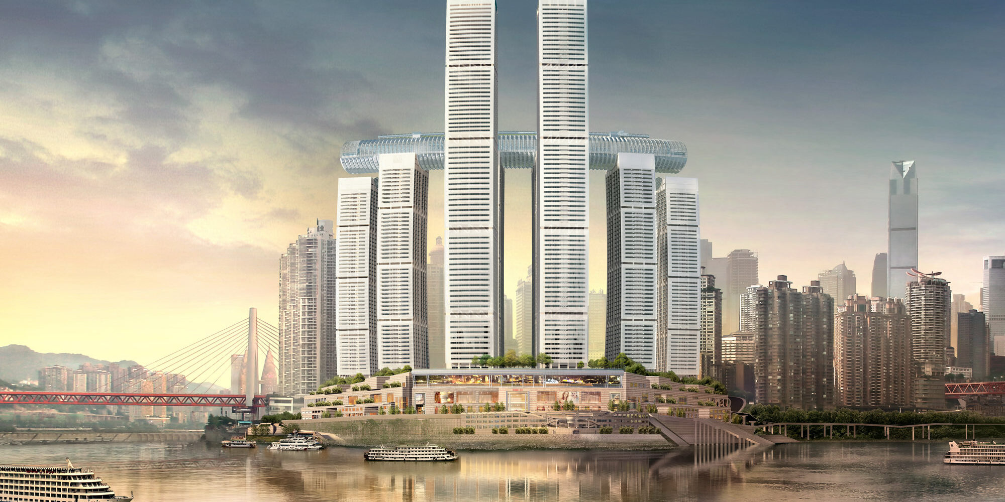 Singapur - poziomy wieżowiec