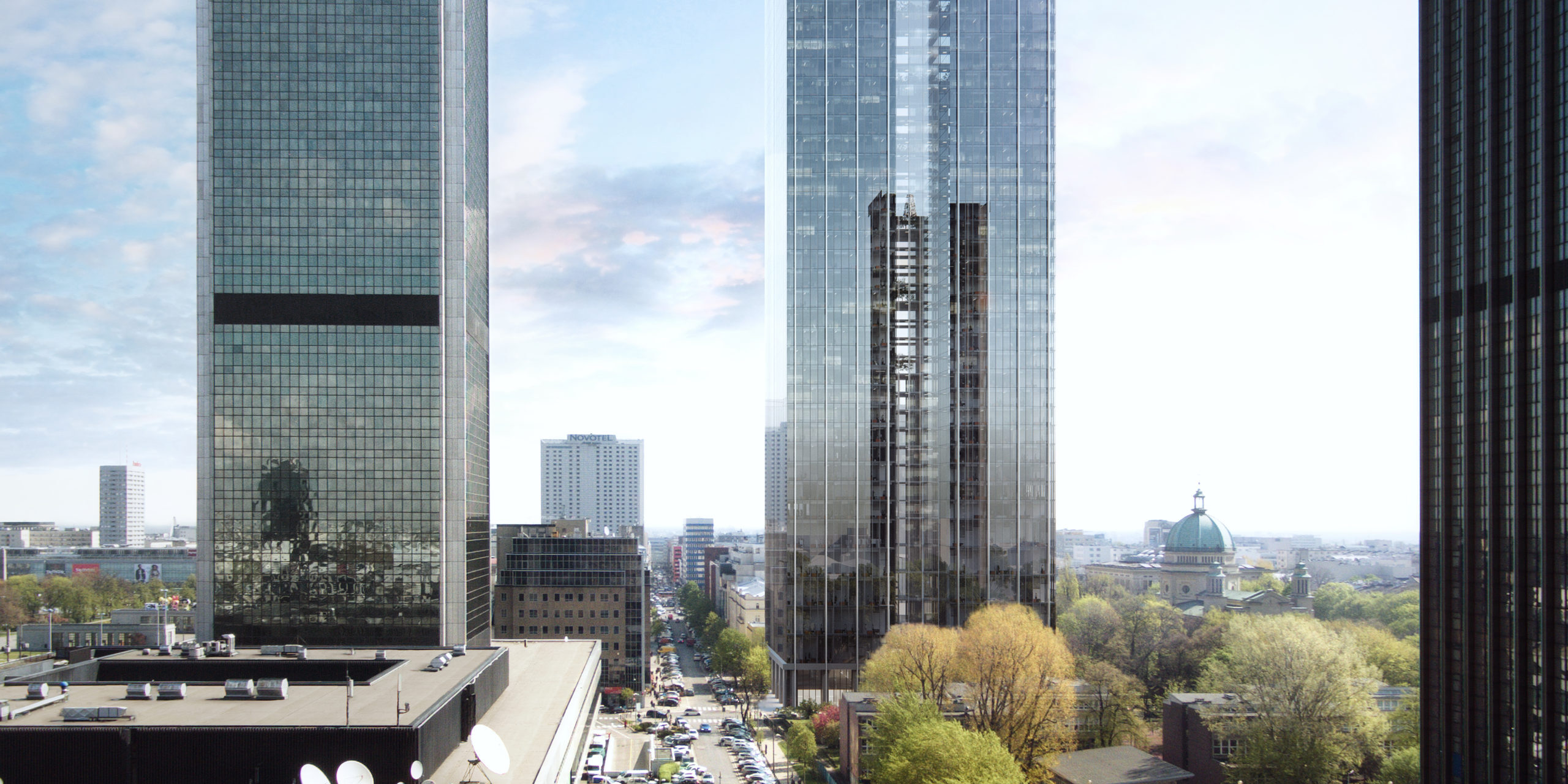 Roma Tower, a obok zabytkowy kościół?