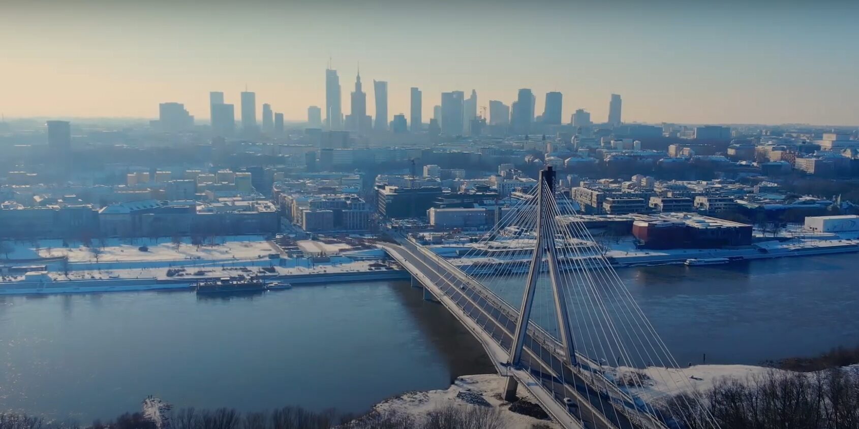 Video - zima w Warszawie