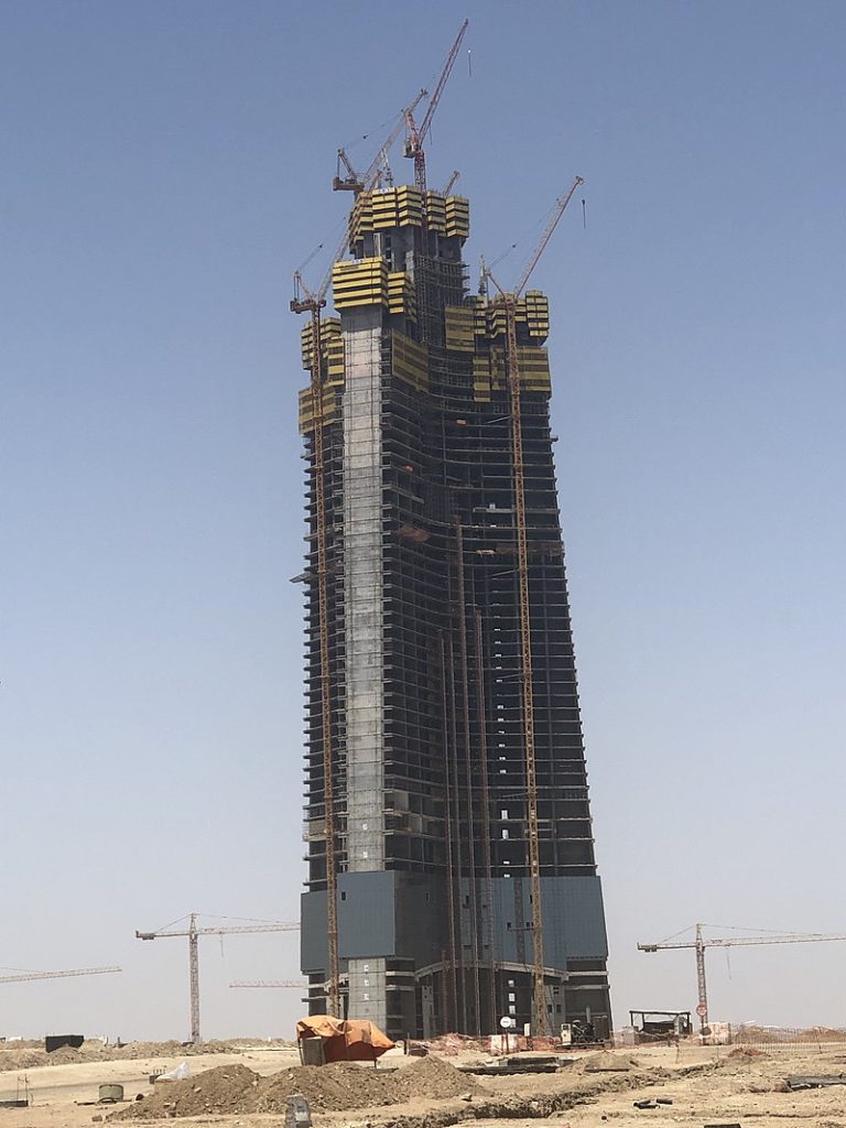 Jeddah Tower w budowie