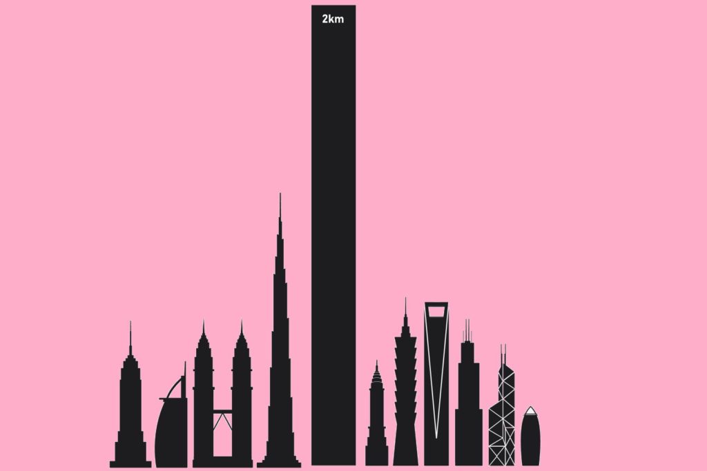 Wysoki na 2 kilometry wieżowiec a Arabii Saudyjskiej? fot. Architecture Journal