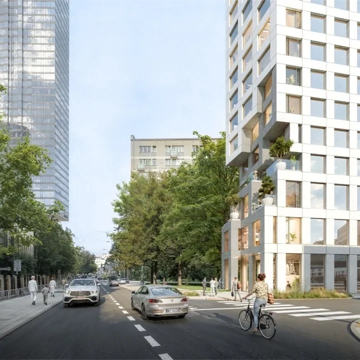 Twarda 7. Nowy 105-metrowy wieżowiec w kształcie siódemki w Warszawie