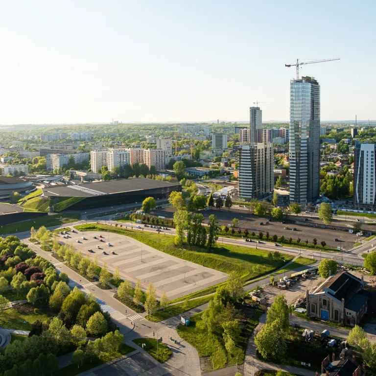 ATAL Olimpijska rośnie w górę – nowe zdjęcia z budowy w centrum Katowic