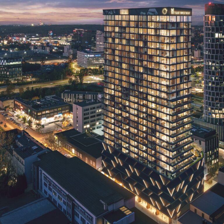 O27. Blisko 100-metrowy wieżowiec w Katowicach pełen luksusu