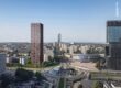 Planowana wieża przy Chorzowskiej 1 ma mieć 132,6 metra i dorównać wysokością wyższej wieży kompleksu .KTW.